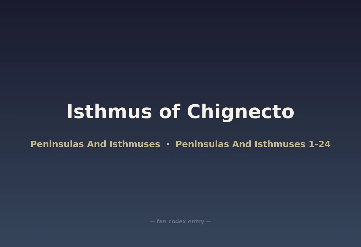 Isthmus of Chignecto