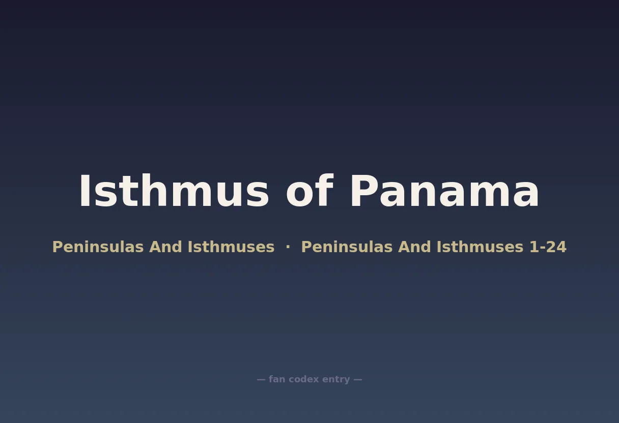 Isthmus of Panama
