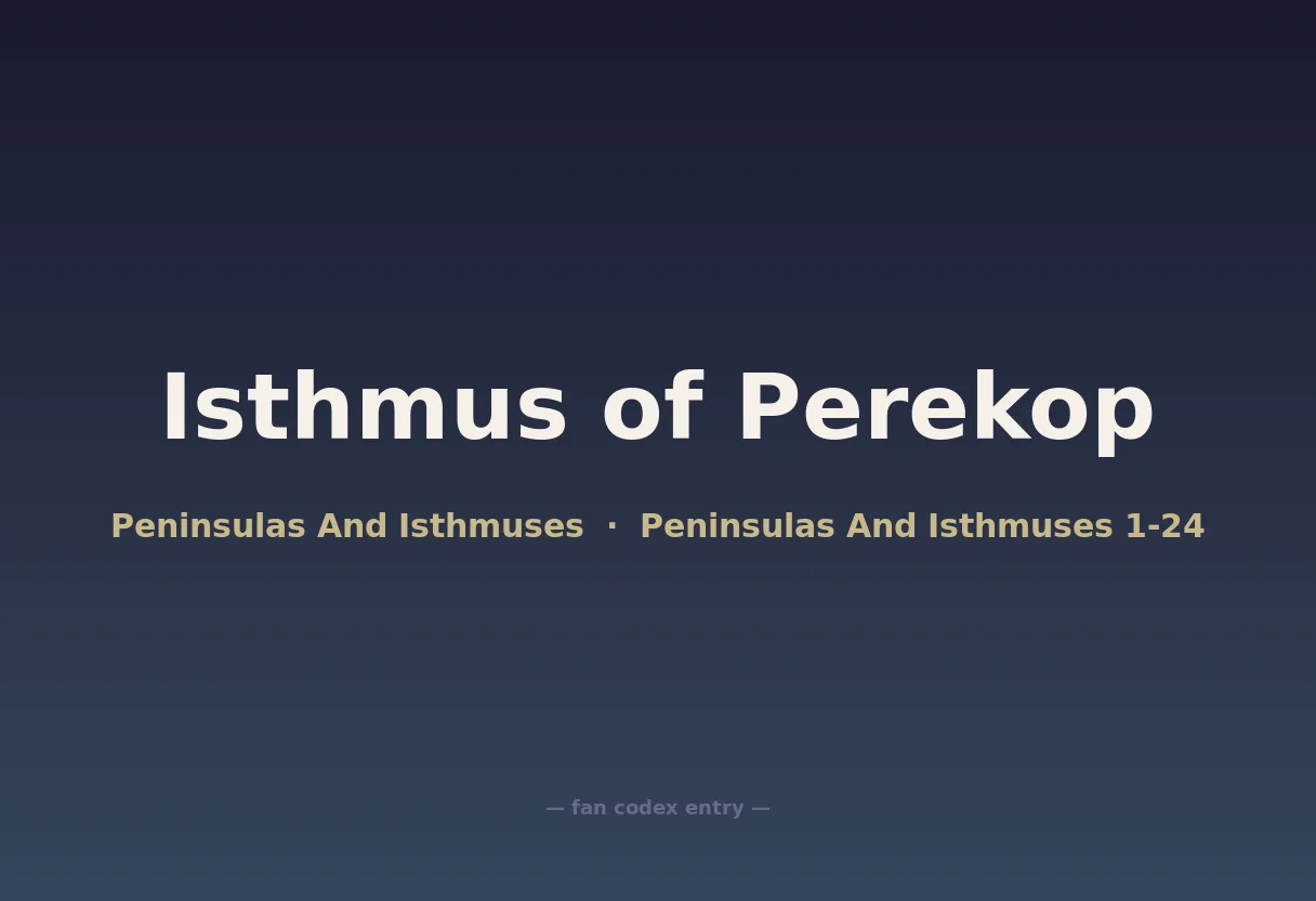 Isthmus of Perekop
